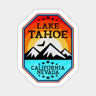 Ski Lake Tahoe California Nevada Skiing Mountain Sunrise Sticker